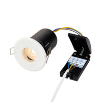 Saxby 61061 ShieldPLUS White IP65 50W 73mm GU10 Dimmable Fire Rated Downlight