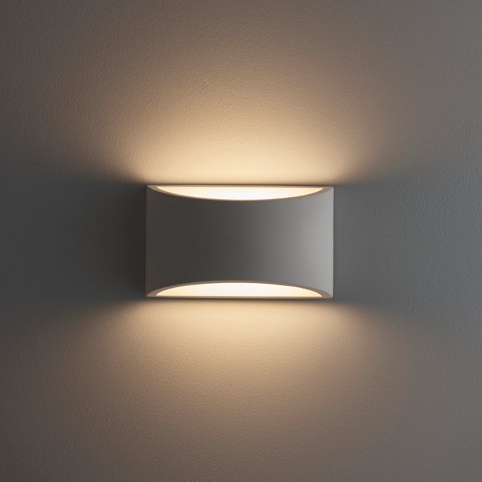 Saxby 61639 Toko 1lt 200mm wall 3W White plaster 3W LED Hi Power Warm White - westbasedirect.com