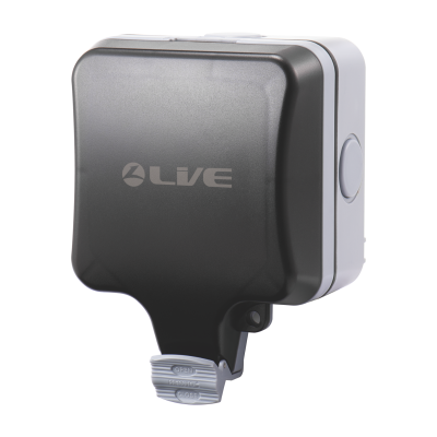LIVE Electrical WP1G13A Weatherproof IP66 13A 1 Gang Switched Socket - westbasedirect.com