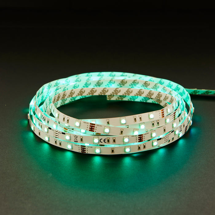 Saxby 73667 Flexline 12V 5m kit RGB 24W White polymer film 24W LED module (SMD 5050) RGB - westbasedirect.com