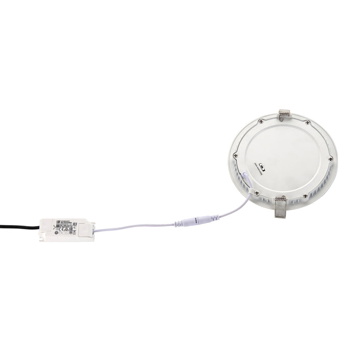 Saxby 73719 SirioDISC IP44 12W Matt white paint & frosted acrylic 12W LED module (SMD 2835) Cool White - westbasedirect.com