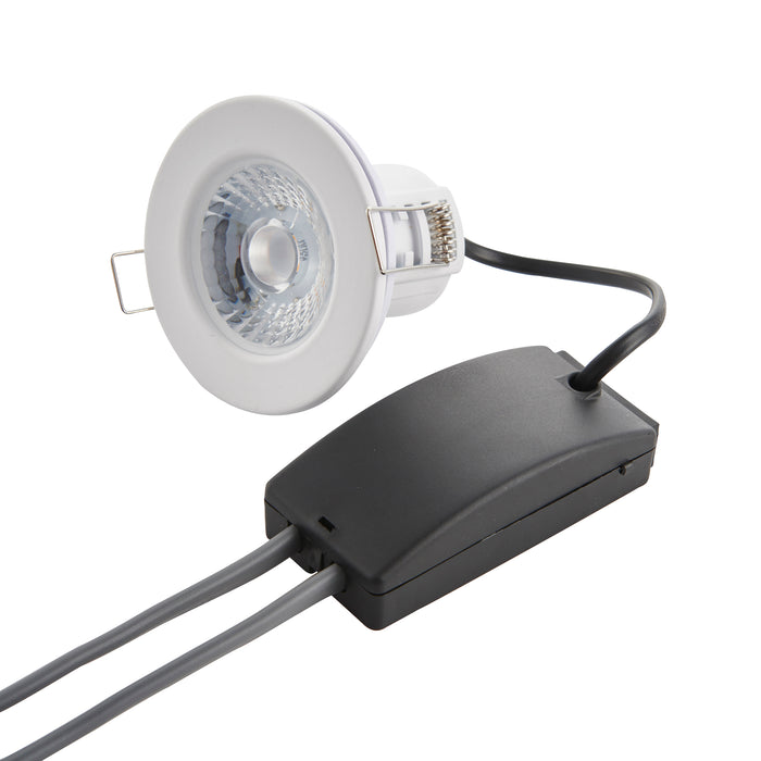 Saxby 74707 ShieldECO 800 IP65 8.5W Matt white paint & clear acrylic 8.5W LED module (SMD 2835) Warm White - westbasedirect.com