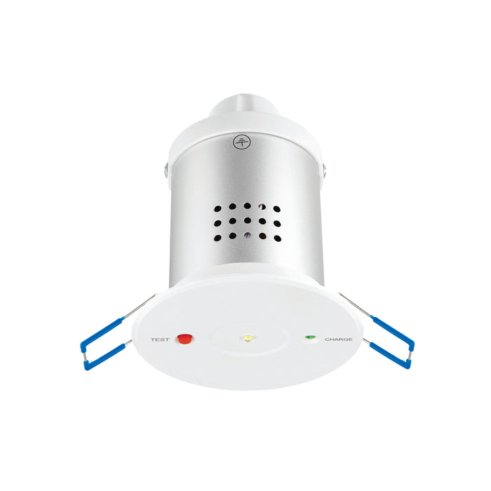 Saxby 76383 Cyclo 2 ENM 1.9W Gloss white pc & aluminium 1.9W LED module (SMD 3030) Daylight White - westbasedirect.com