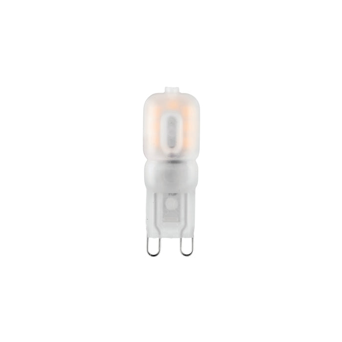 Saxby 76790 G9 LED SMD 200LM 2W Frosted pc & bright nickel plate 2W LED G9 Warm White - westbasedirect.com