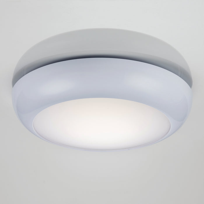 Saxby 77892 Forca IP65 12W Gloss white & opal pc 12W LED module (SMD 2835) Cool White - westbasedirect.com
