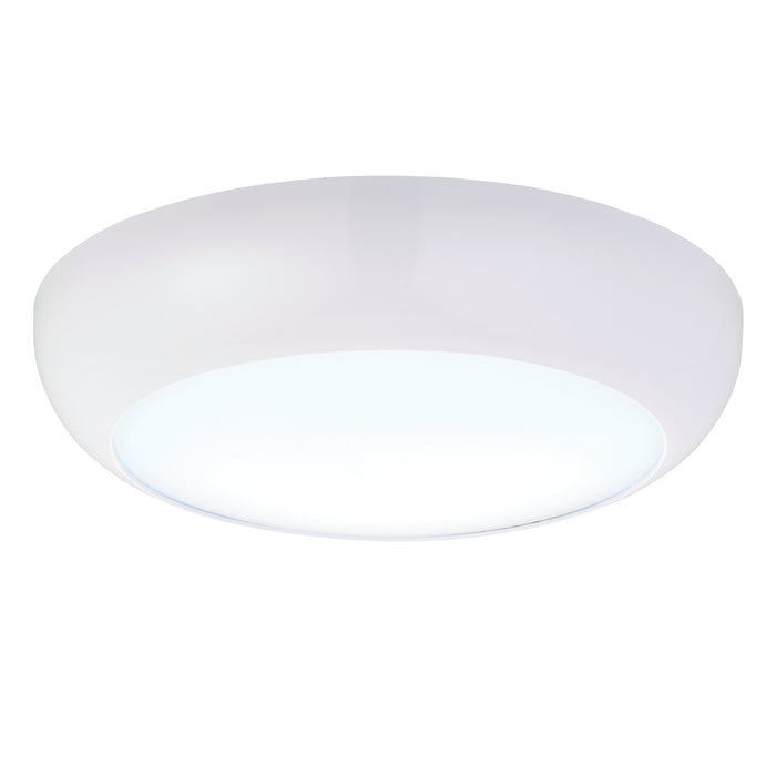 Saxby 77898 Forca CCT microwave IP65 18W Gloss white & opal pc 18W LED module (SMD 2835) CCT - westbasedirect.com