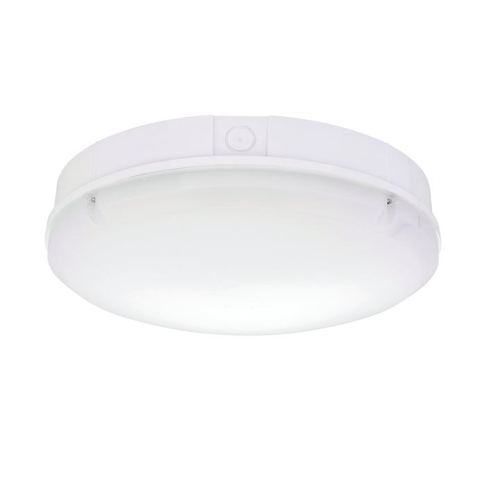 Saxby 77902 Forca CCT emergency and microwave EM IP65 18W Gloss white & opal pc 18W LED module (SMD 2835) CCT - westbasedirect.com