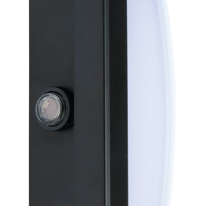 Saxby 77916 Lucca Mini photocell IP65 15W Black pc 15W LED module (SMD 2835) Cool White - westbasedirect.com
