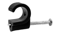 Tower 77CB12P 12-14mm Round Cable Clip Black (Pack of 100)