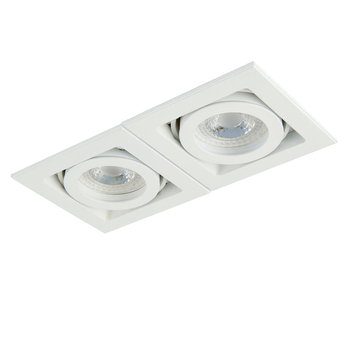 Saxby 78531 Xeno twin 50W Matt white paint 2 x 50W GU10 reflector (Required) - westbasedirect.com