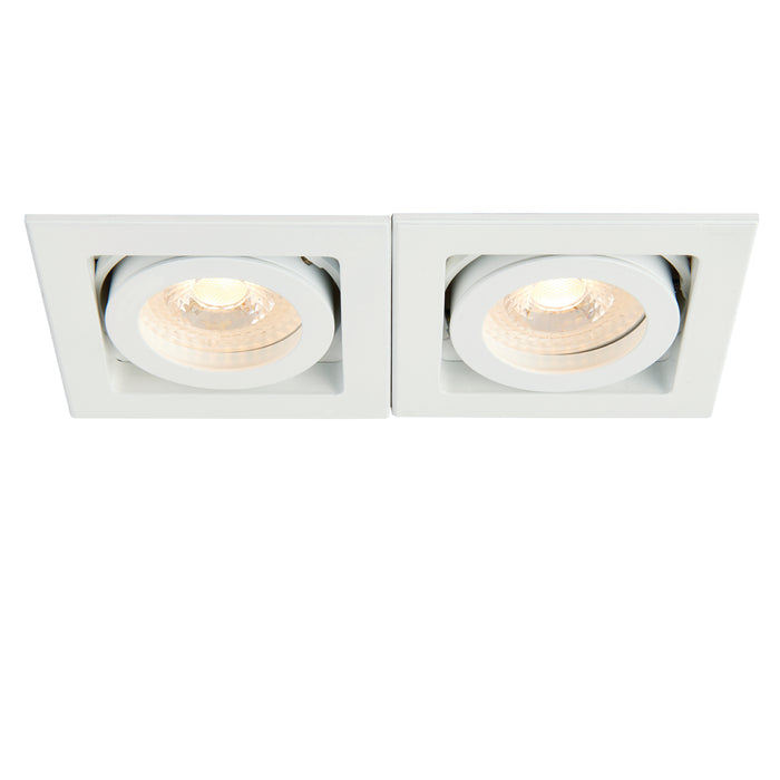 Saxby 78531 Xeno twin 50W Matt white paint 2 x 50W GU10 reflector (Required) - westbasedirect.com