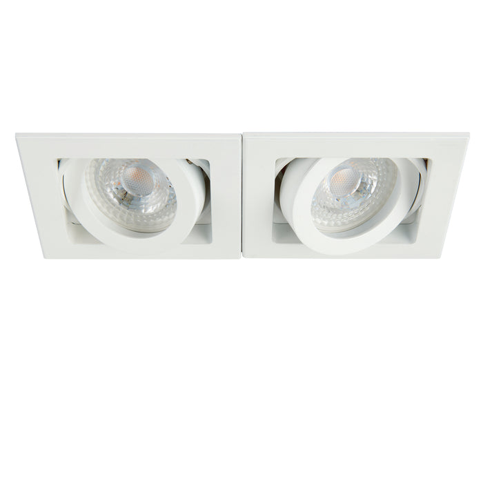 Saxby 78531 Xeno twin 50W Matt white paint 2 x 50W GU10 reflector (Required) - westbasedirect.com