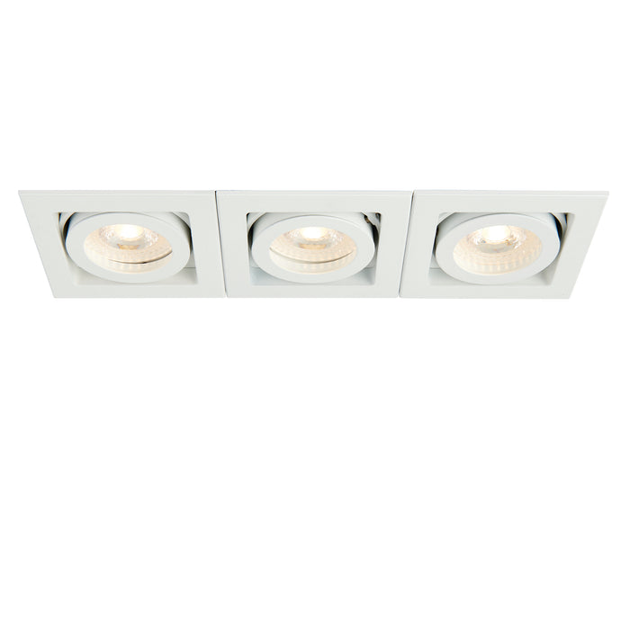Saxby 78532 Xeno triple 50W Matt white paint 3 x 50W GU10 reflector (Required) - westbasedirect.com