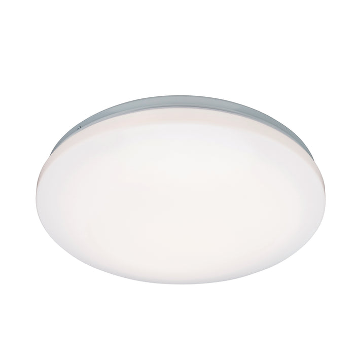 Saxby 78585 Broco flush IP44 16W Gloss white paint & frosted pmma 16W LED module (SMD 2835) Warm White - westbasedirect.com