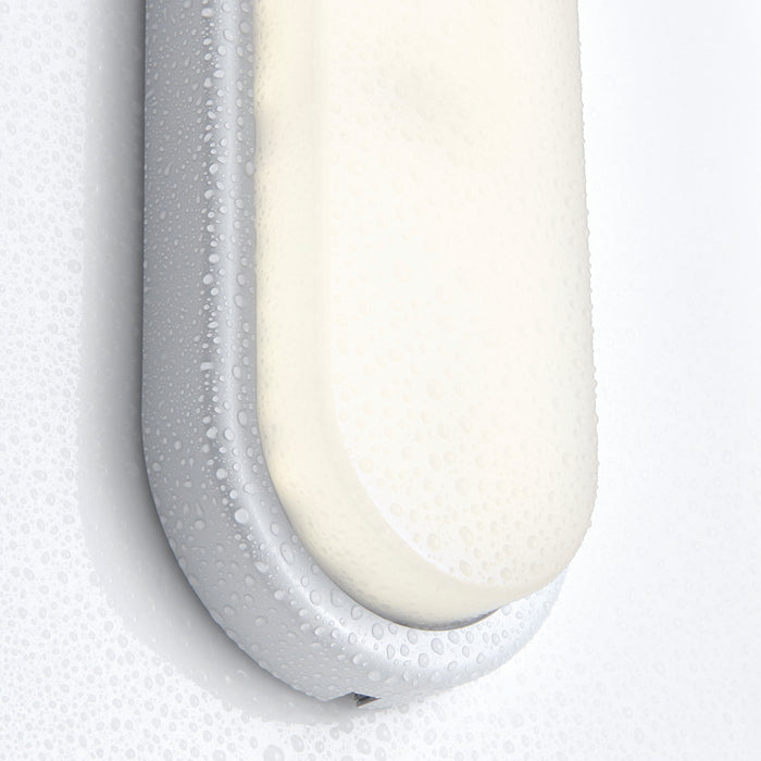 Saxby 78621 Pillo XL large IP54 18W Matt white textured & opal pc 18W LED module (SMD 2835) Cool White - westbasedirect.com
