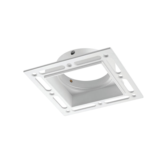 Saxby 78955 Trimless Downlight square 50W Matt white paint 50W GU10 reflector (Required) - westbasedirect.com