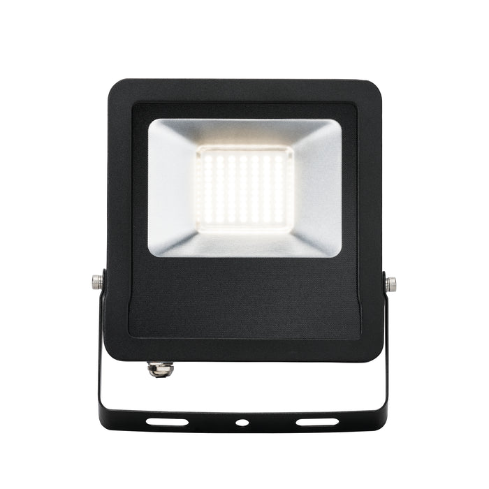 Saxby 78968 Surge IP65 50W Matt black paint & clear glass 50W LED module (SMD 2835) Cool White - westbasedirect.com