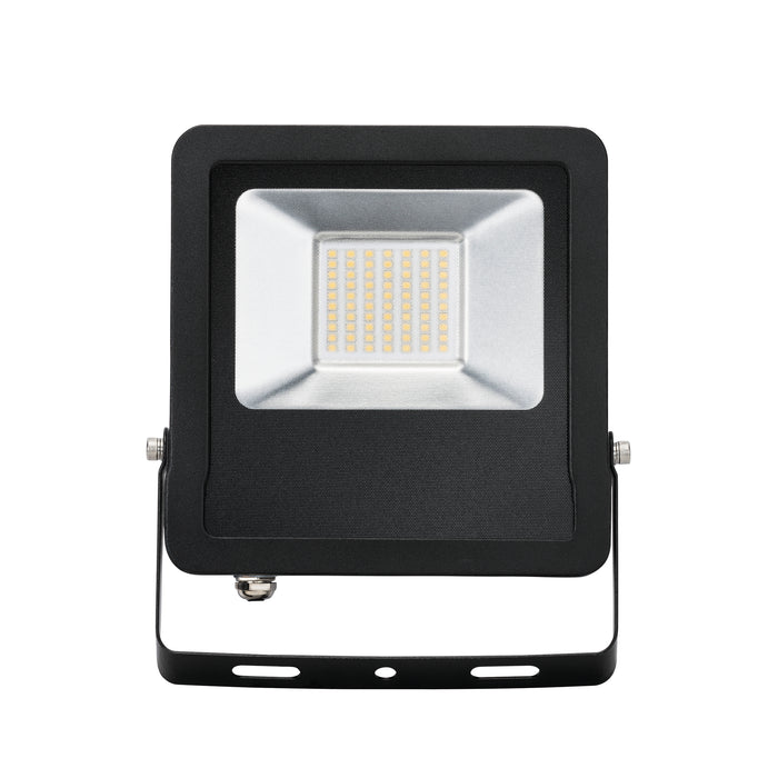 Saxby 78968 Surge IP65 50W Matt black paint & clear glass 50W LED module (SMD 2835) Cool White - westbasedirect.com