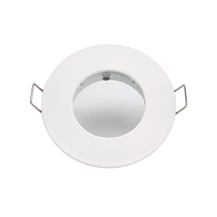 Saxby 79978 Speculo round IP65 7W Matt white paint & clear glass 7W LED E27 (Required) - westbasedirect.com