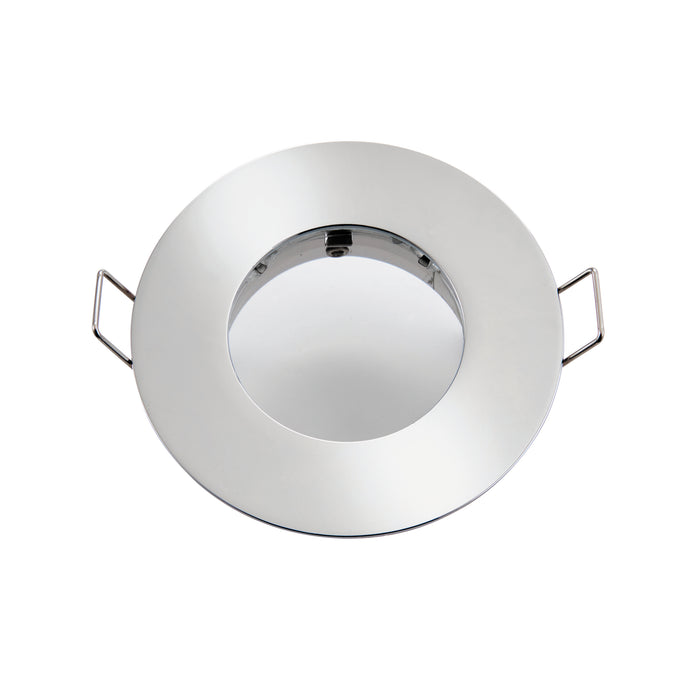 Saxby 79980 Speculo round IP65 50W Chrome effect plate & clear glass 50W GU10 reflector (Required) - westbasedirect.com