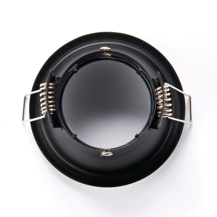 Saxby 80248 Speculo anti-glare IP65 50W Matt black paint & clear glass 50W GU10 reflector (Required) - westbasedirect.com