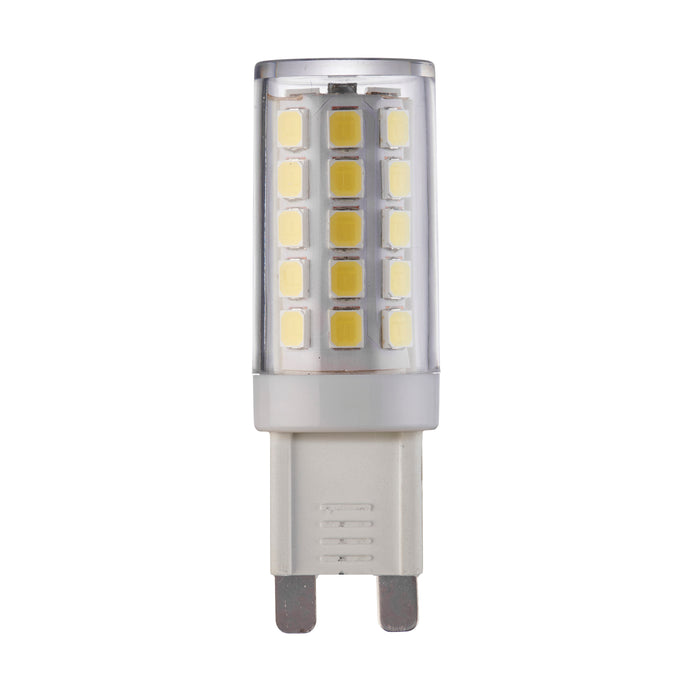Saxby 81021 G9 LED SMD 400LM 3.5W Clear & gloss white pc 3.5W LED G9 Daylight White - westbasedirect.com