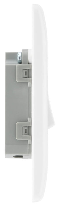 BG 812 White Round Edge Single Light Switch 10A - westbasedirect.com