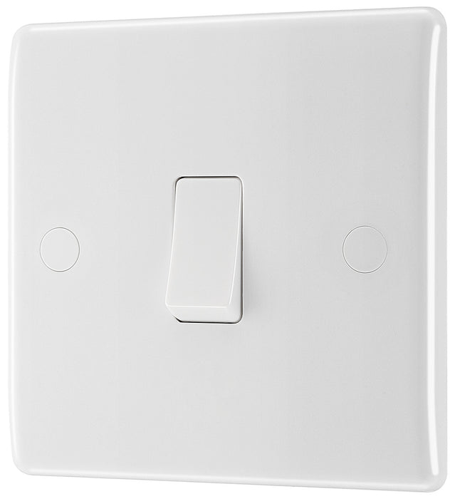 BG 813 White Round Edge Intermediate Light Switch 10A - westbasedirect.com