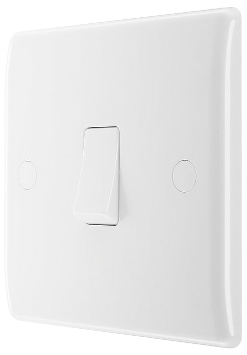 BG 813 White Round Edge Intermediate Light Switch 10A - westbasedirect.com
