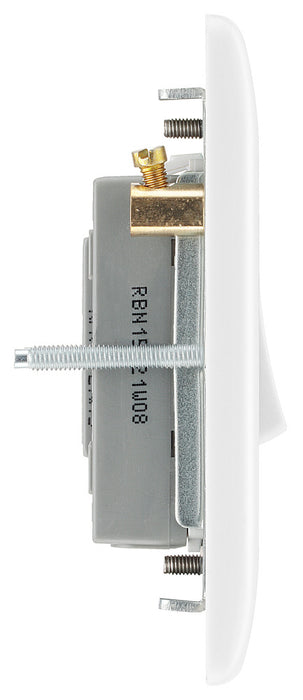 BG 815F White Round Edge Triple Pole Fused Fan Isolator Switch 10A - westbasedirect.com