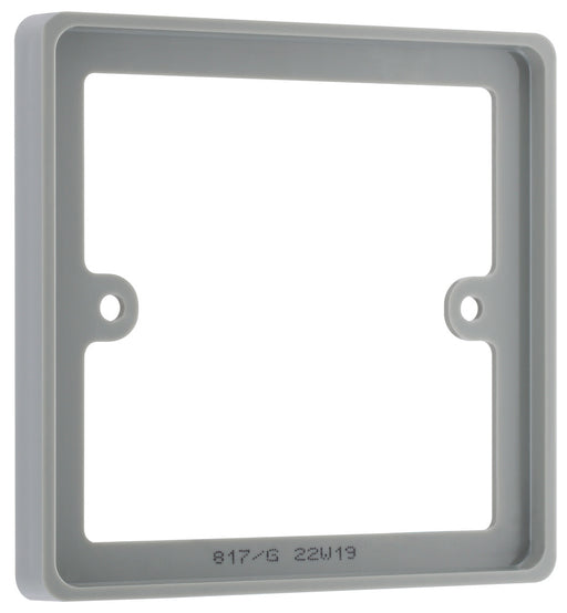 BG 817/G White Round Edge Single Square Spacer 10mm Grey - westbasedirect.com