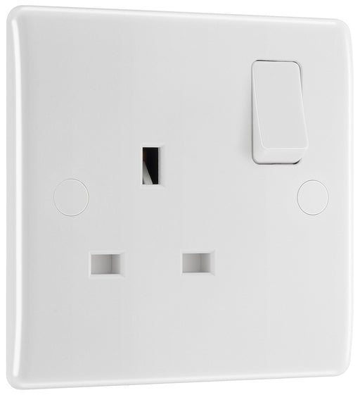 BG 821DP White Round Edge 13A DP Single Socket - westbasedirect.com