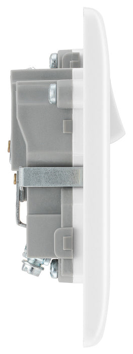 BG 821DP White Round Edge 13A DP Single Socket - westbasedirect.com