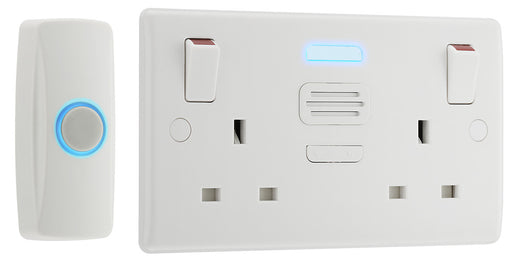 BG 822BELL White Round Edge 13A 2G Switched with Door Chime - westbasedirect.com