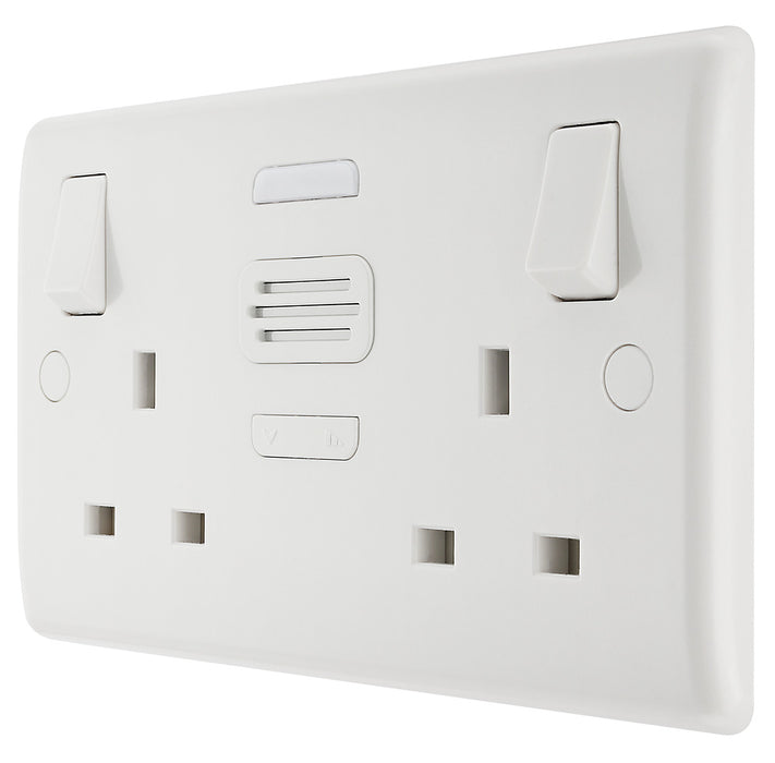 BG 822BELL White Round Edge 13A 2G Switched with Door Chime - westbasedirect.com