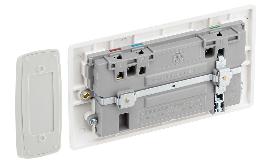 BG 822BELL White Round Edge 13A 2G Switched with Door Chime - westbasedirect.com