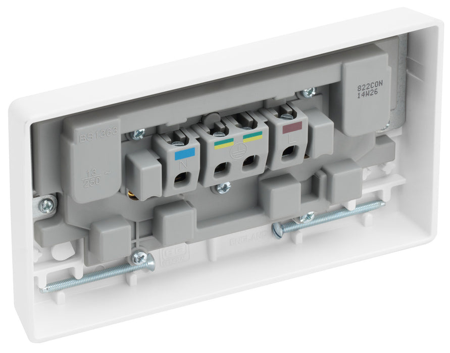 BG 822CON White Round Edge 13A SP Converter Switched Socket - westbasedirect.com