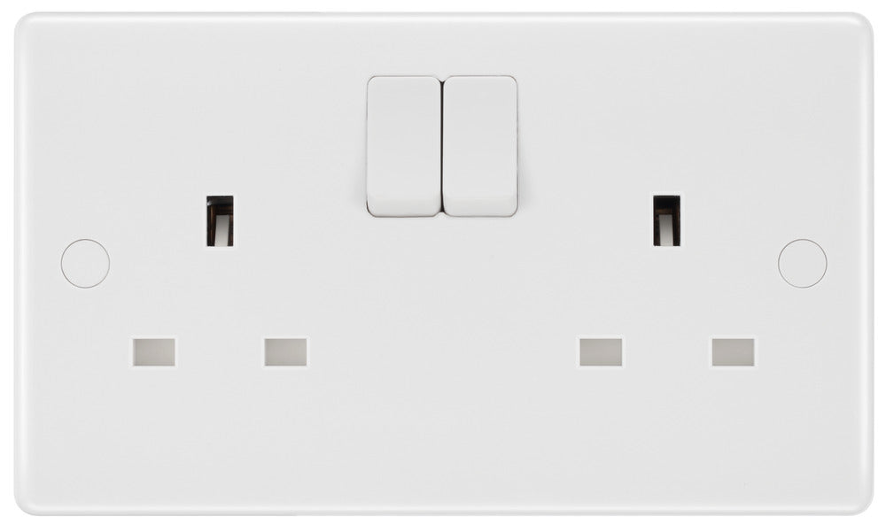 BG 822DP White Round Edge 13A DP Double Socket - westbasedirect.com