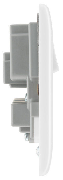 BG 822DPOB White Round Edge 13A DP Double Socket + Outboard Rockers - westbasedirect.com