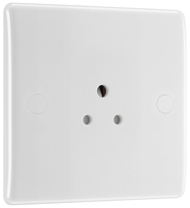 BG 828 White Round Edge Unswitched Round Pin Socket 2A - westbasedirect.com