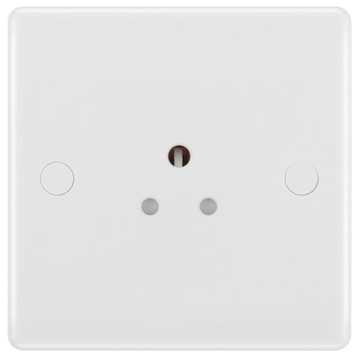 BG 828 White Round Edge Unswitched Round Pin Socket 2A - westbasedirect.com