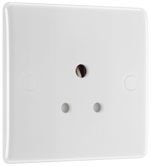 BG 829 White Round Edge Unswitched Round Pin Socket 5A - westbasedirect.com