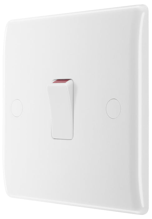 BG 830 White Round Edge 20A DP Switch - westbasedirect.com