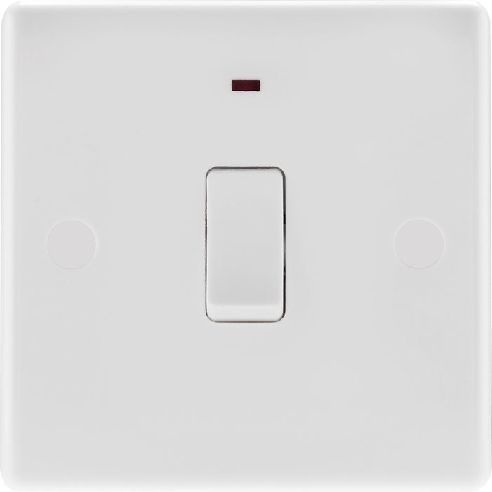 BG 831 White Round Edge 20A DP Switch + Neon - westbasedirect.com