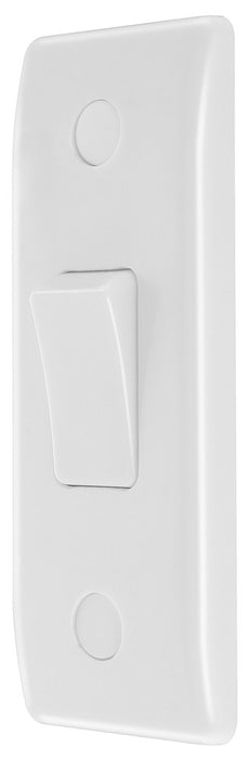 BG 847 White Round Edge 10A Single Architrave Switch - westbasedirect.com