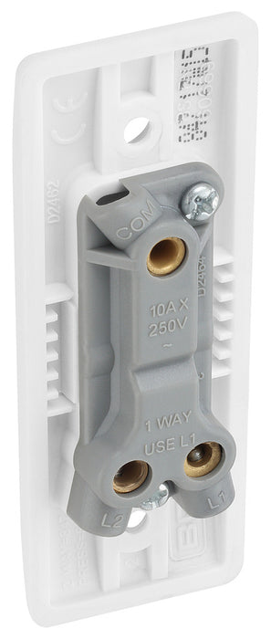BG 847 White Round Edge 10A Single Architrave Switch - westbasedirect.com