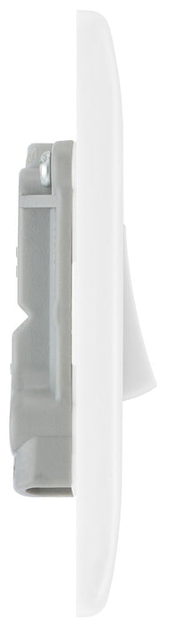 BG 847 White Round Edge 10A Single Architrave Switch - westbasedirect.com