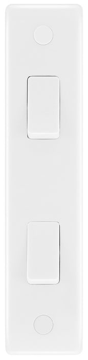 BG 848 White Round Edge 10A Double Architrave Switch - westbasedirect.com