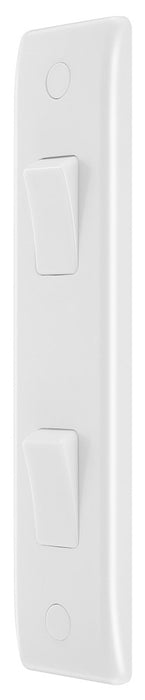 BG 848 White Round Edge 10A Double Architrave Switch - westbasedirect.com