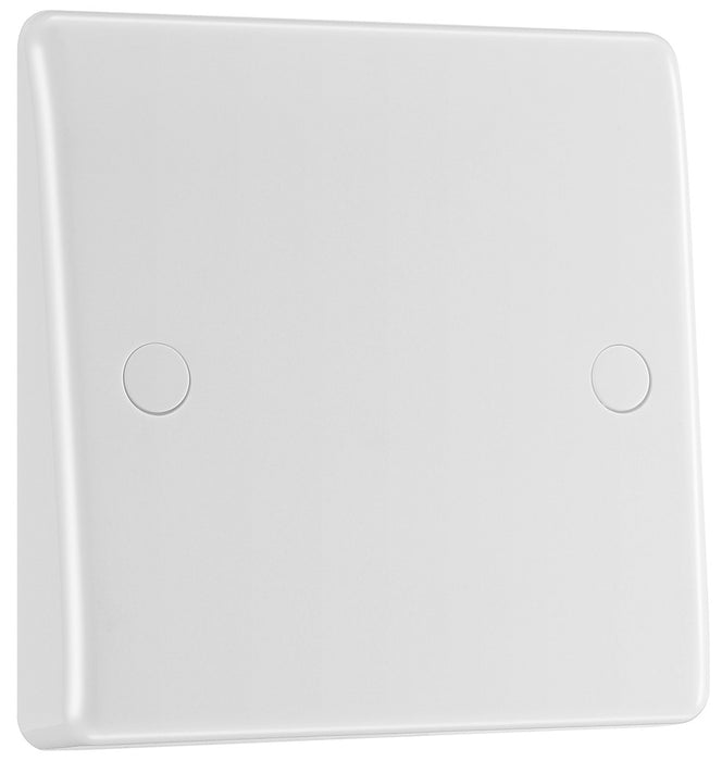 BG 858 White Round Edge Flex Oultet Plate 25 A - westbasedirect.com